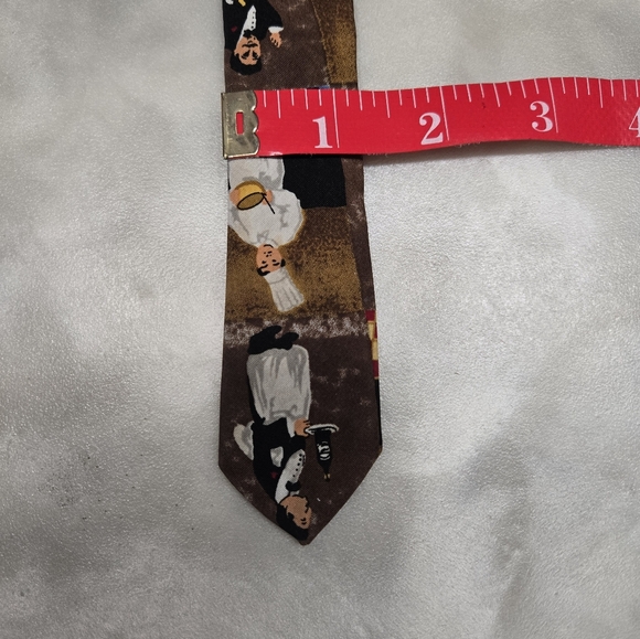 The Studio By Samuel Briime Chef Patterned Men's Novelty Tie - Picture 3 of 6